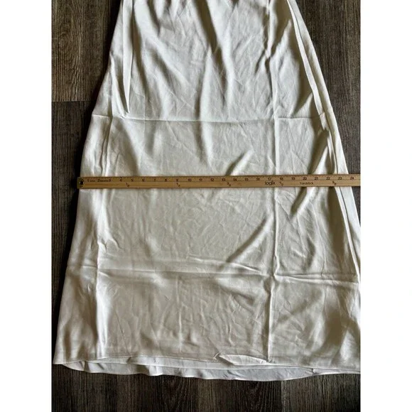 Favorite Daughter The Favorite Ivory Satin Maxi Mini Skirt Size Medium FLAW - Picture 8 of 13